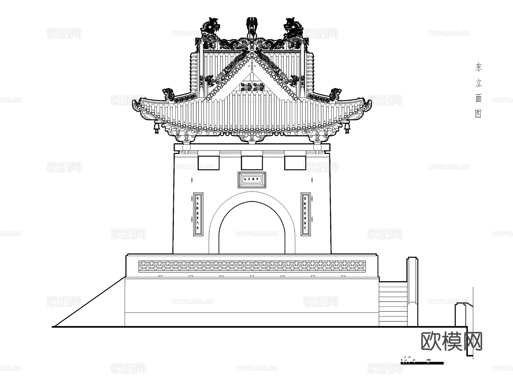 钟楼古建筑测绘CAD施工图集cad施工图