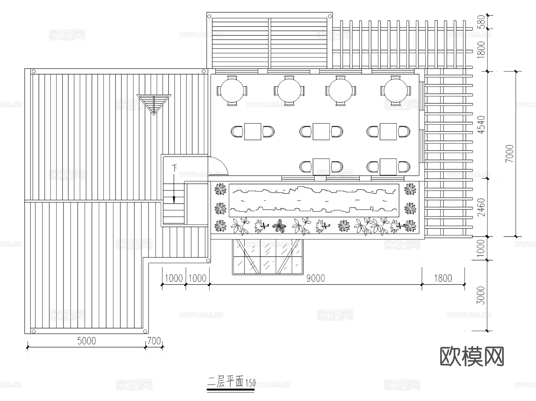咖啡厅建筑CAD施工图cad施工图
