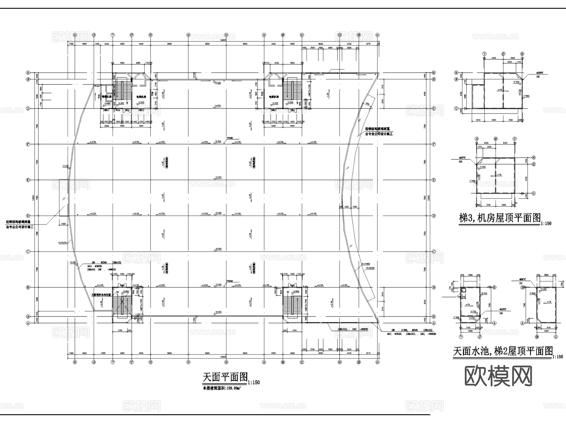 龙归南岭商业街商贸城商场建筑CAD施工图集cad施工图