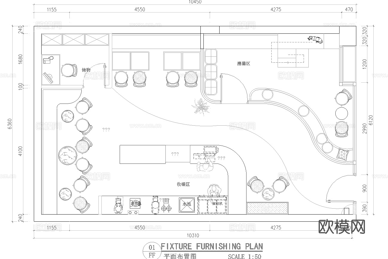 宠物店 最新平面施工图合集cad施工图
