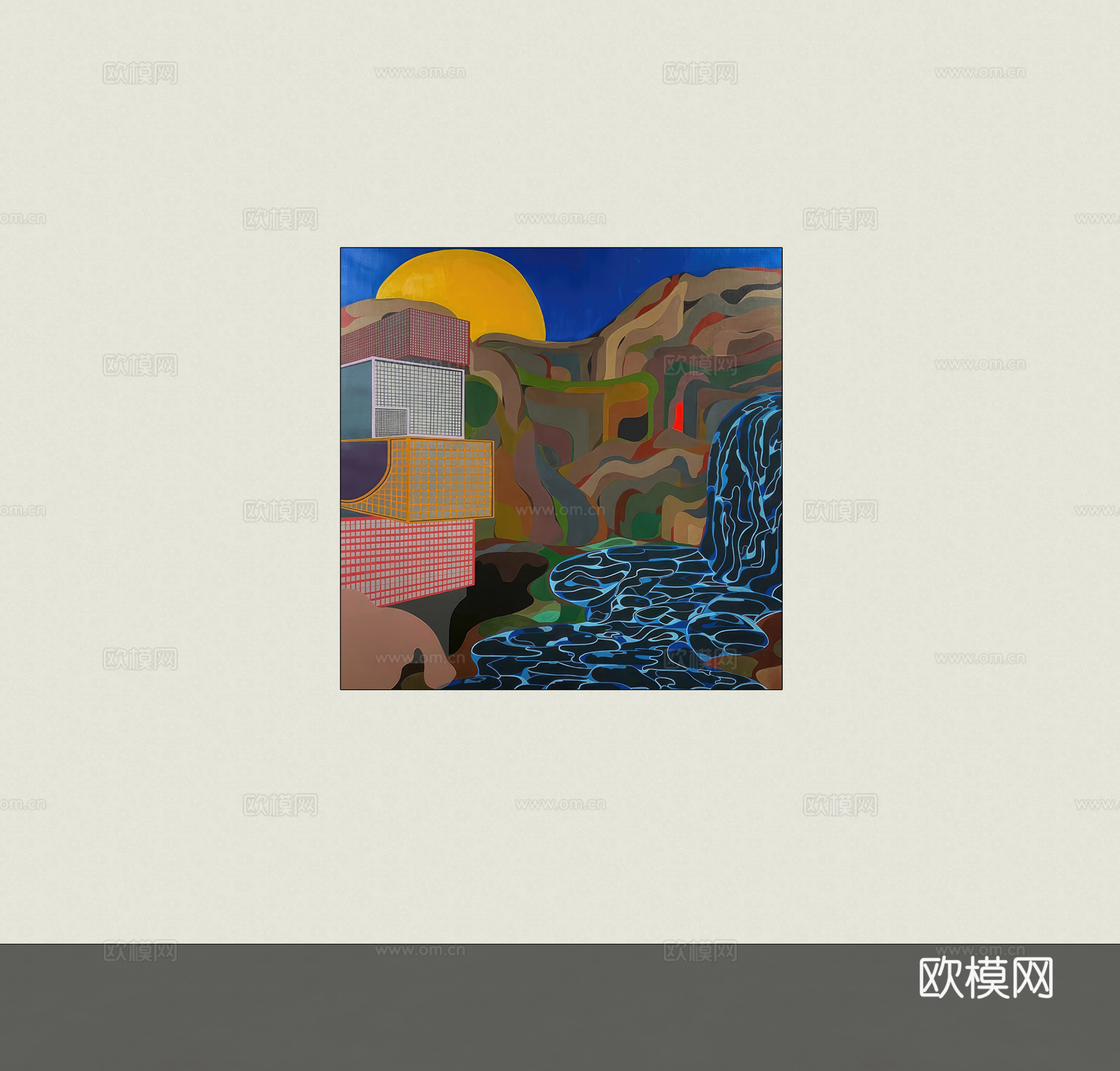 装饰画挂画su模型