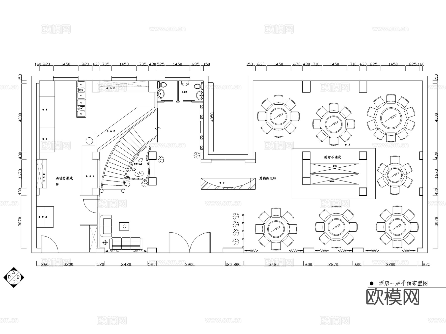酒店室内装饰CAD施工图集cad施工图