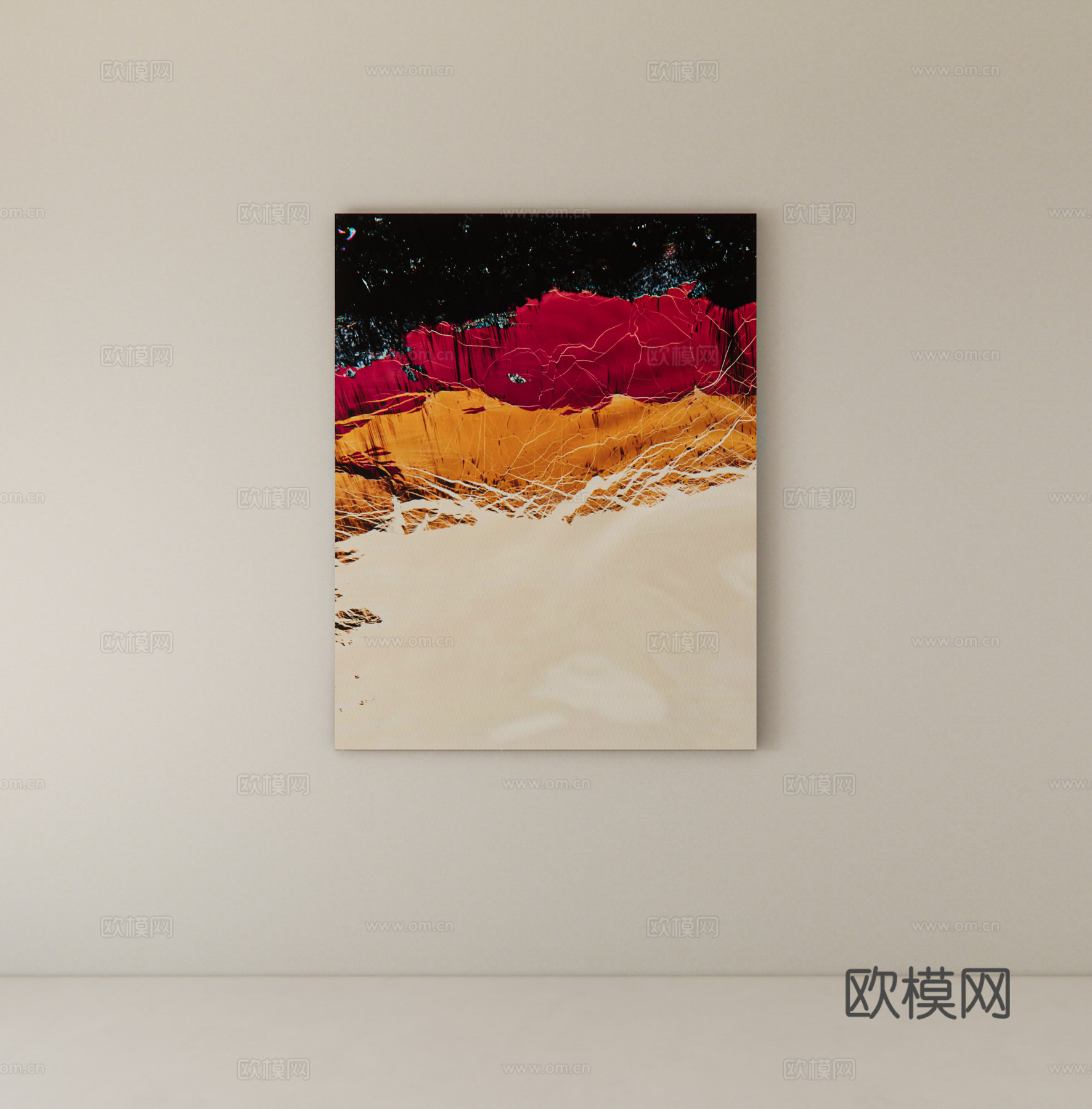 装饰画挂画su模型