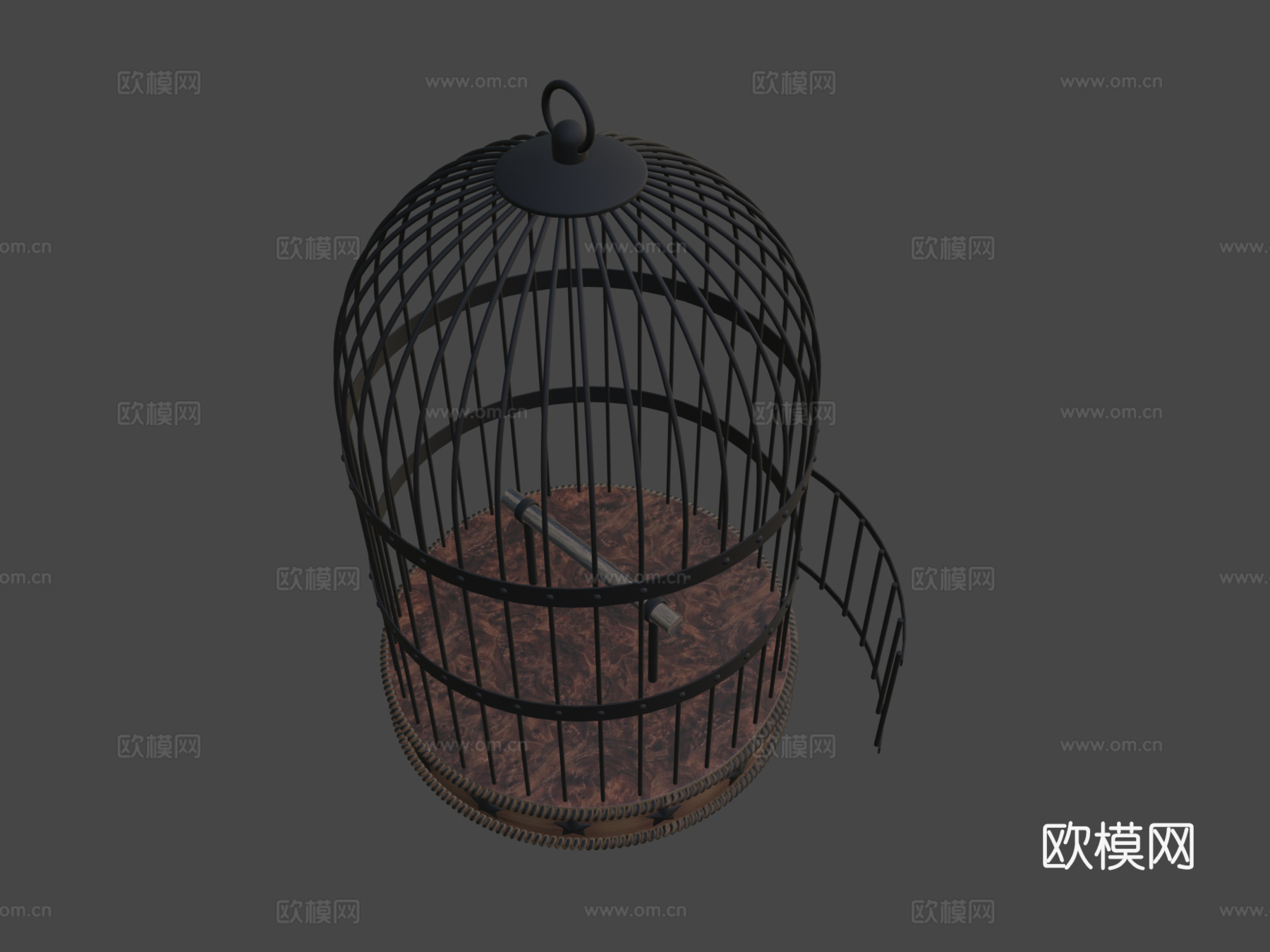 复古金属鸟笼3d模型下载（渲染图8）