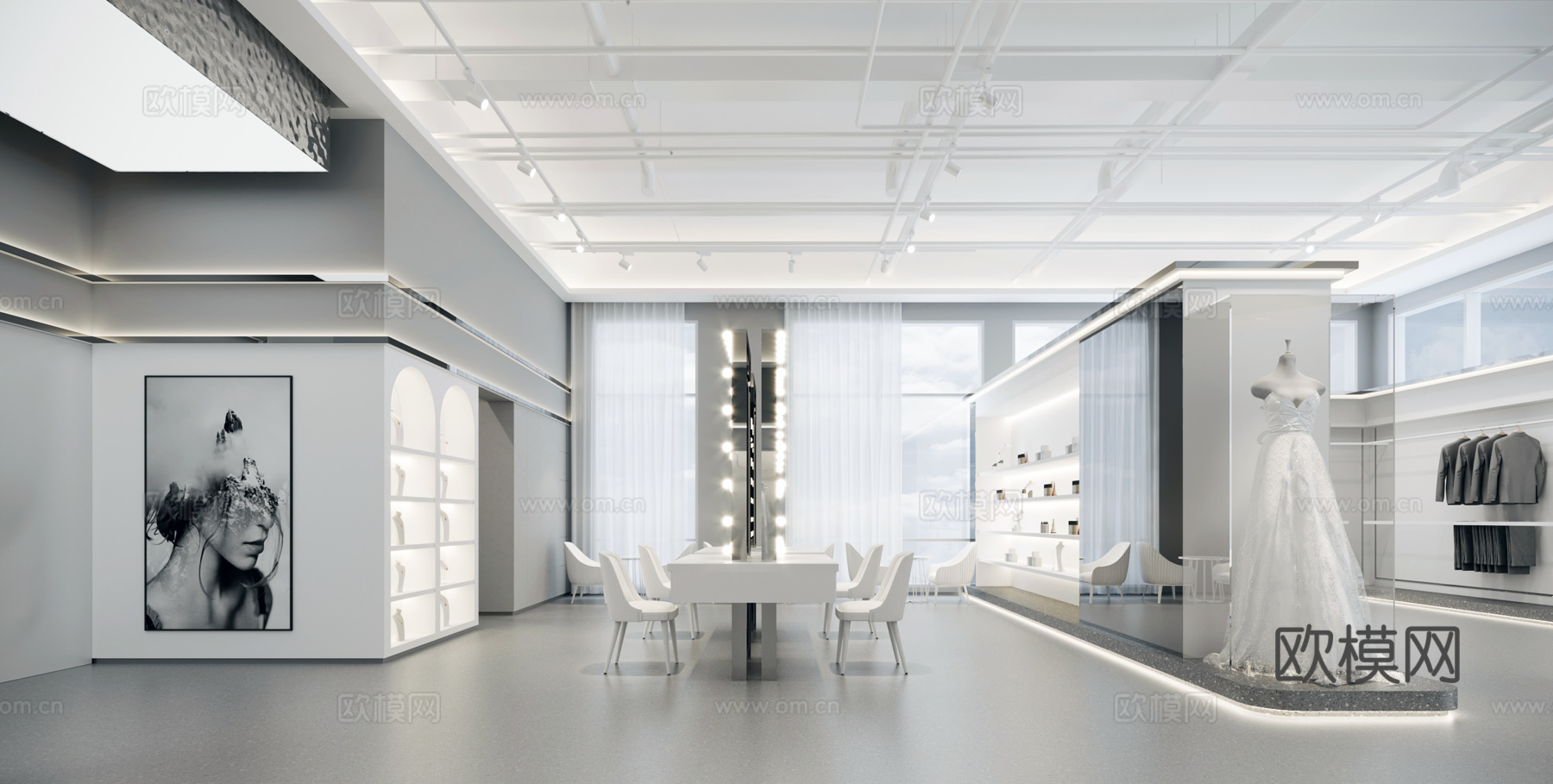 婚纱店 最新全套施工图设计cad施工图