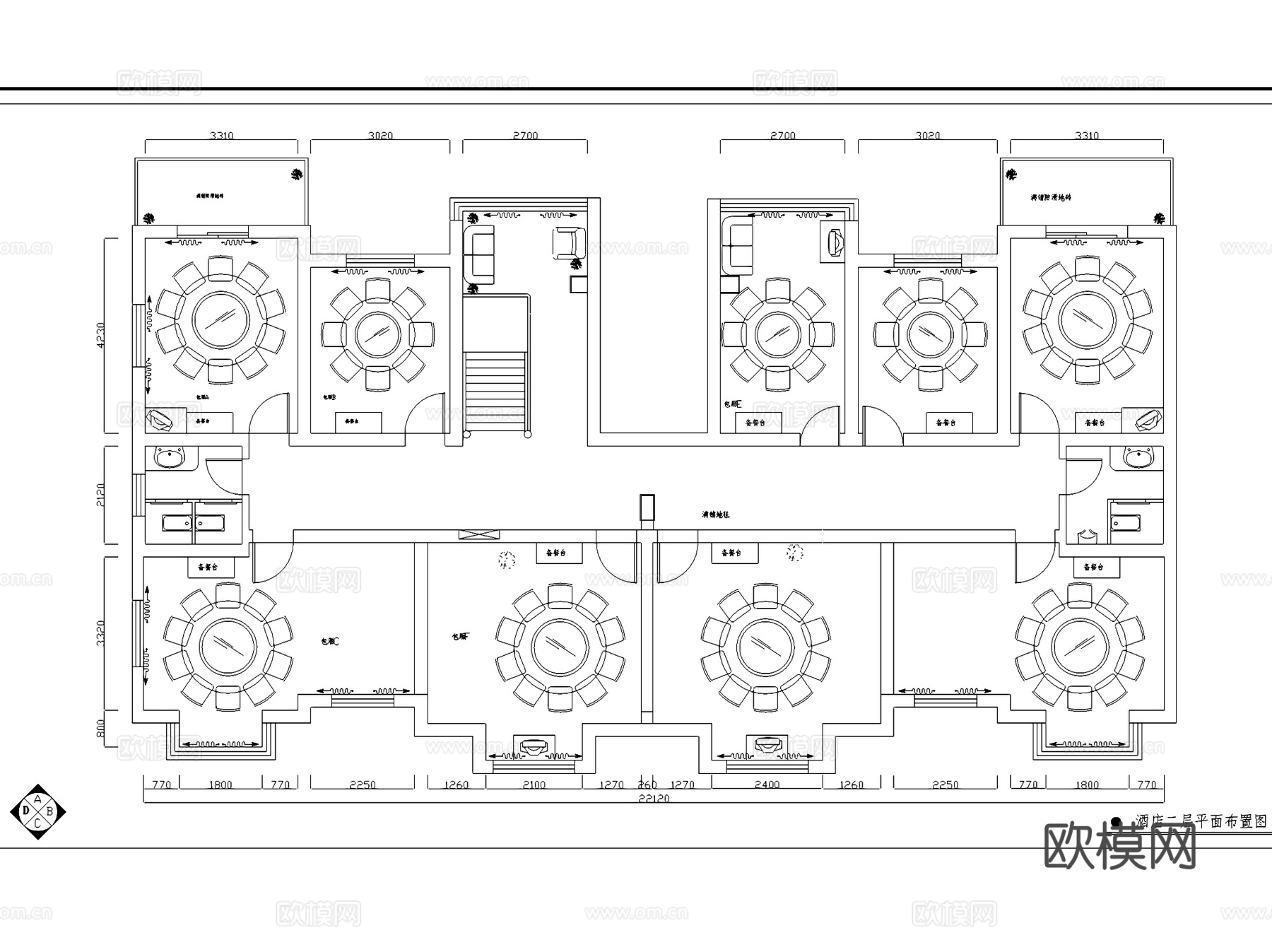 酒店室内装饰CAD施工图集cad施工图