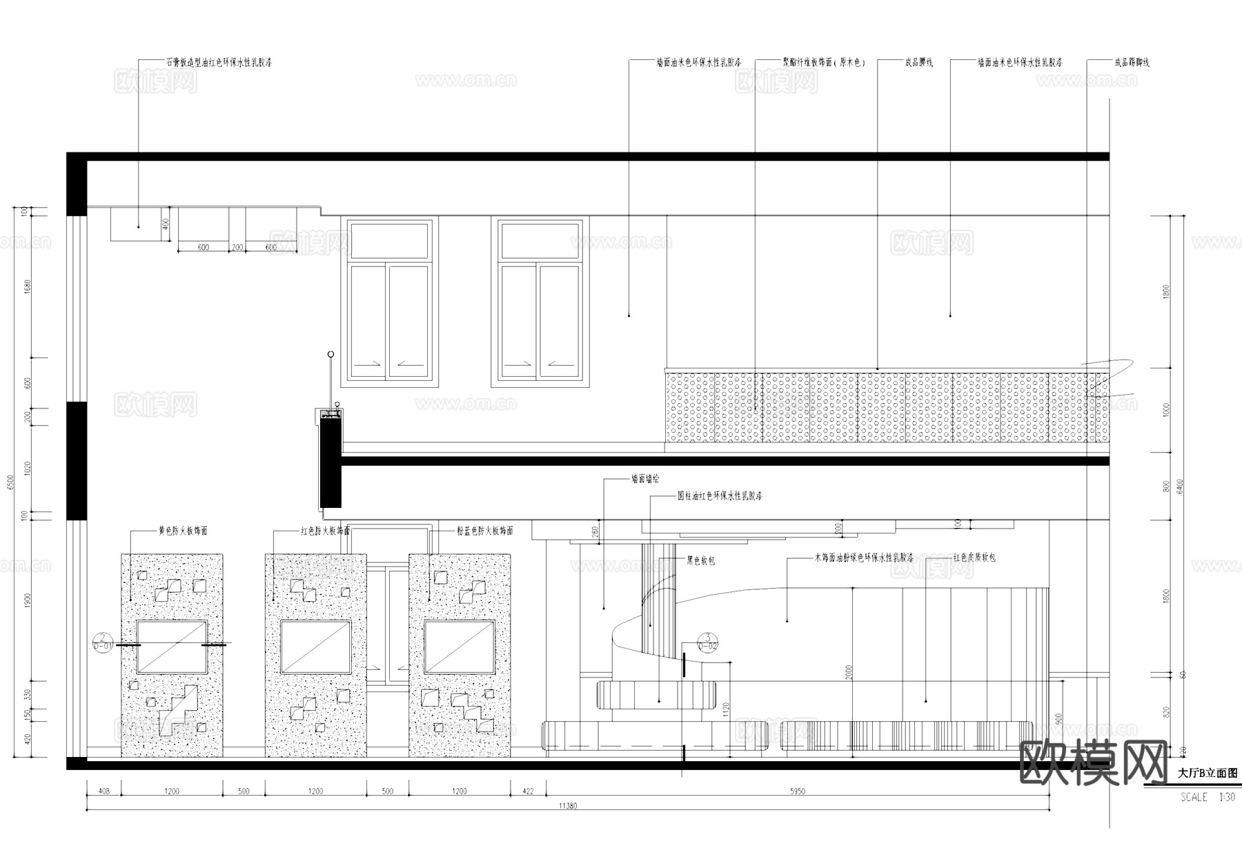 现代三层幼儿园室内装饰CAD施工图整套cad施工图