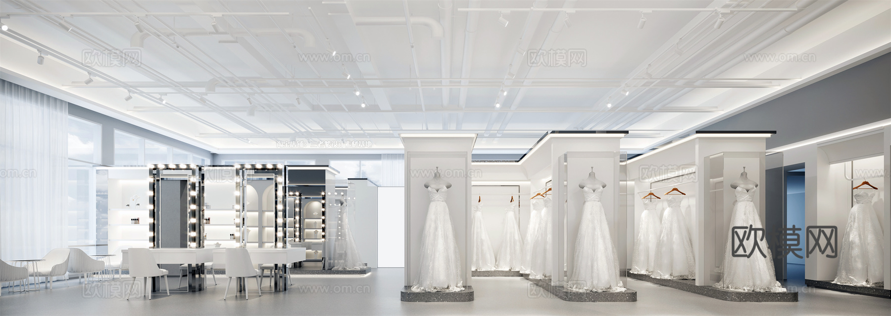 婚纱店 最新全套施工图设计cad施工图