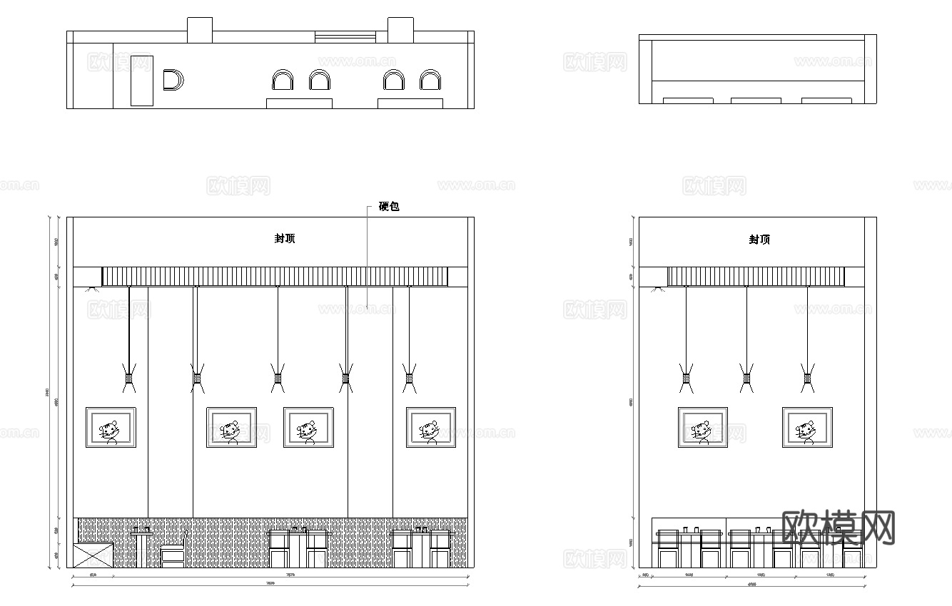 最新猫咖店全套施工图设计cad施工图