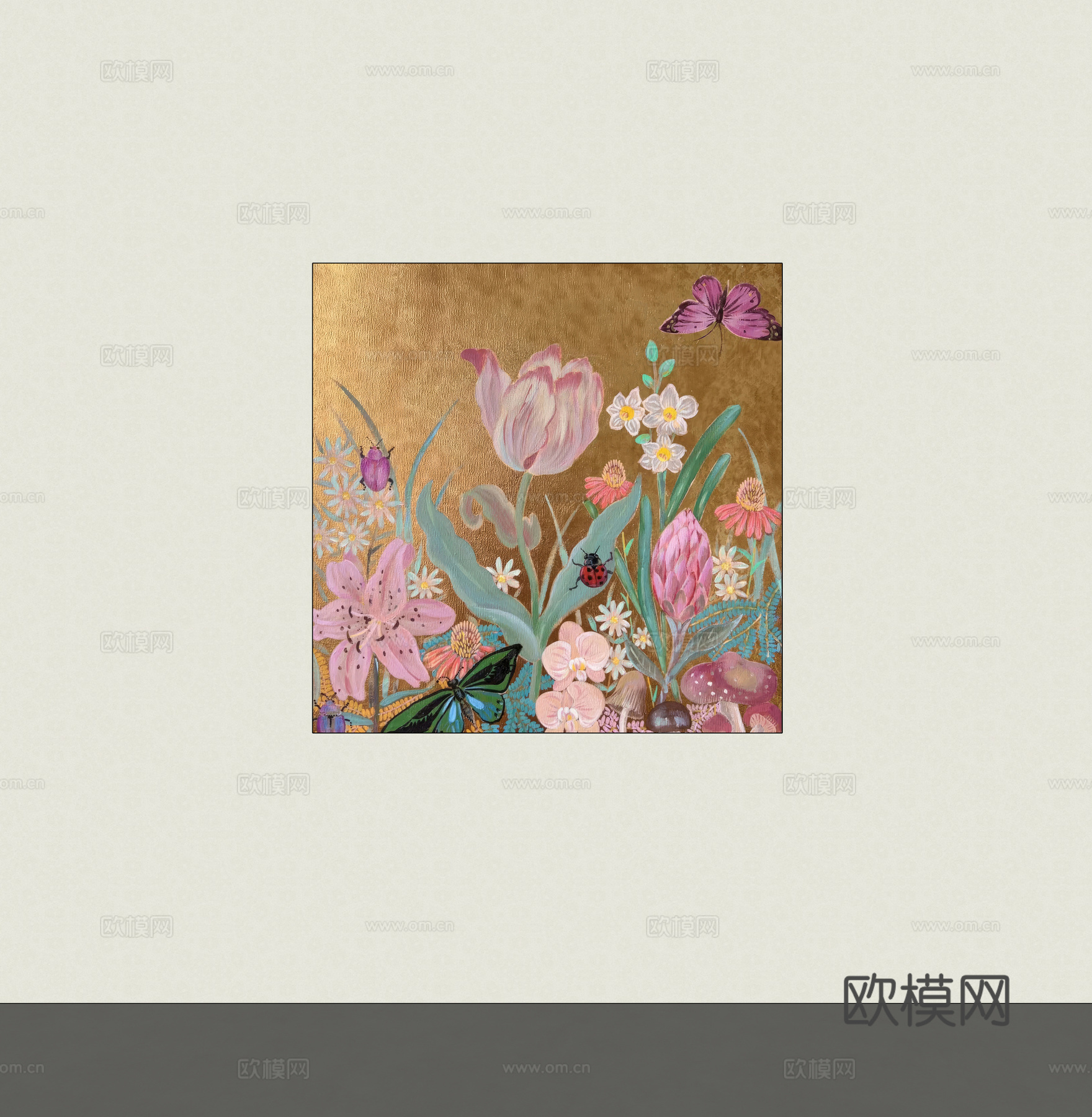 装饰画挂画su模型