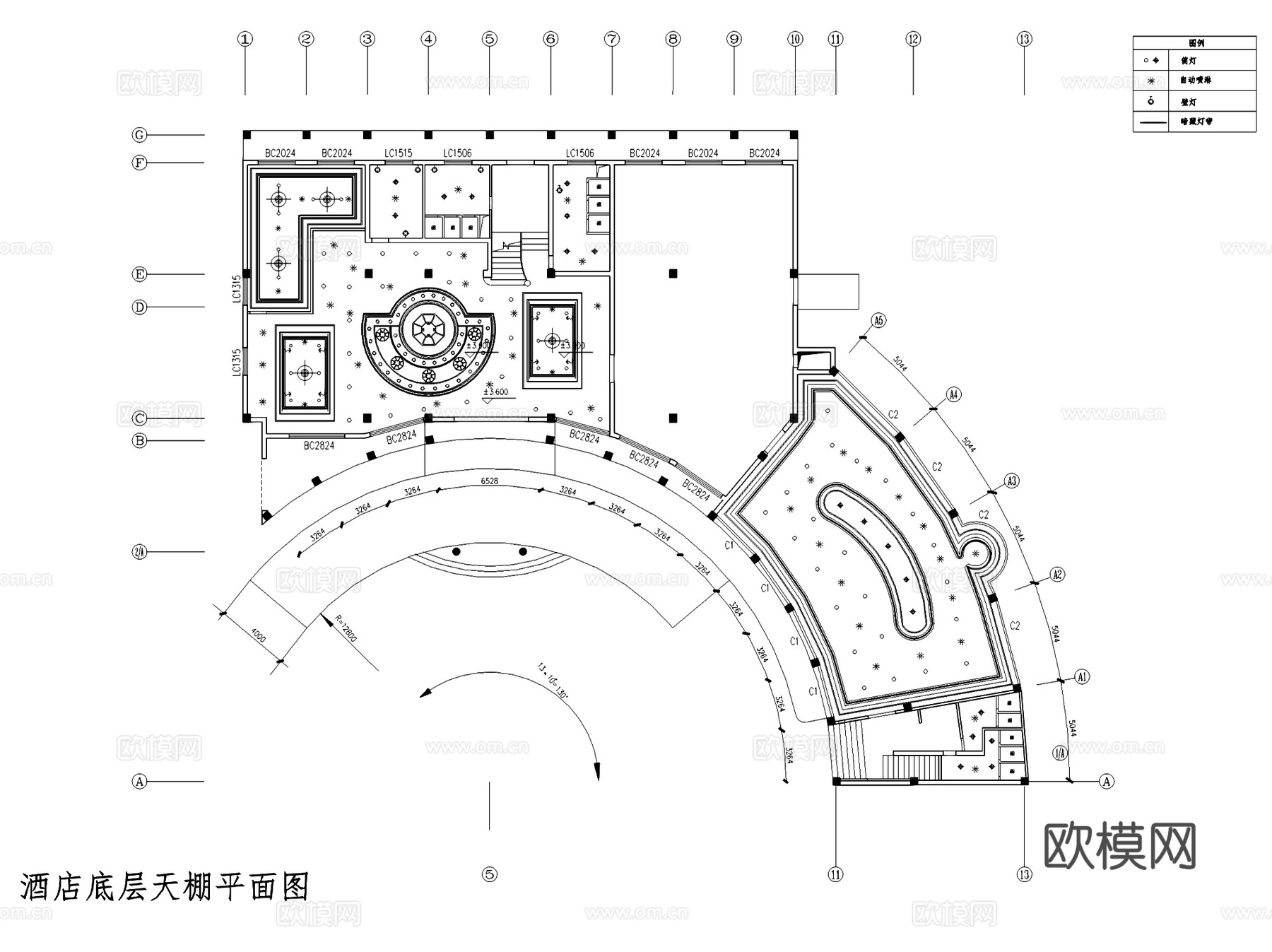 酒店装修设计室内CAD施工图集cad施工图