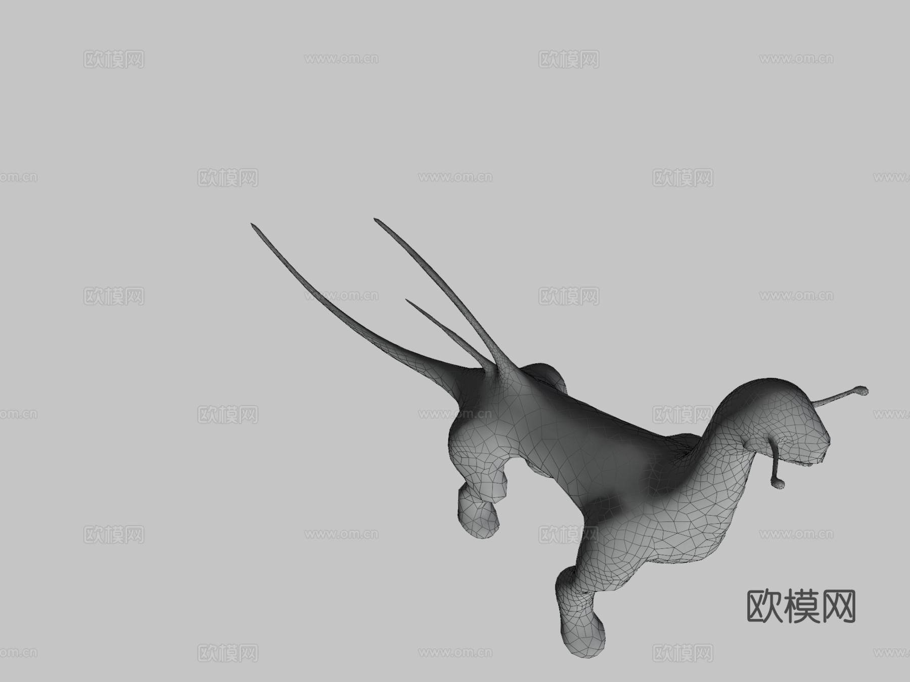 外星恐龙3d模型下载（渲染图3）