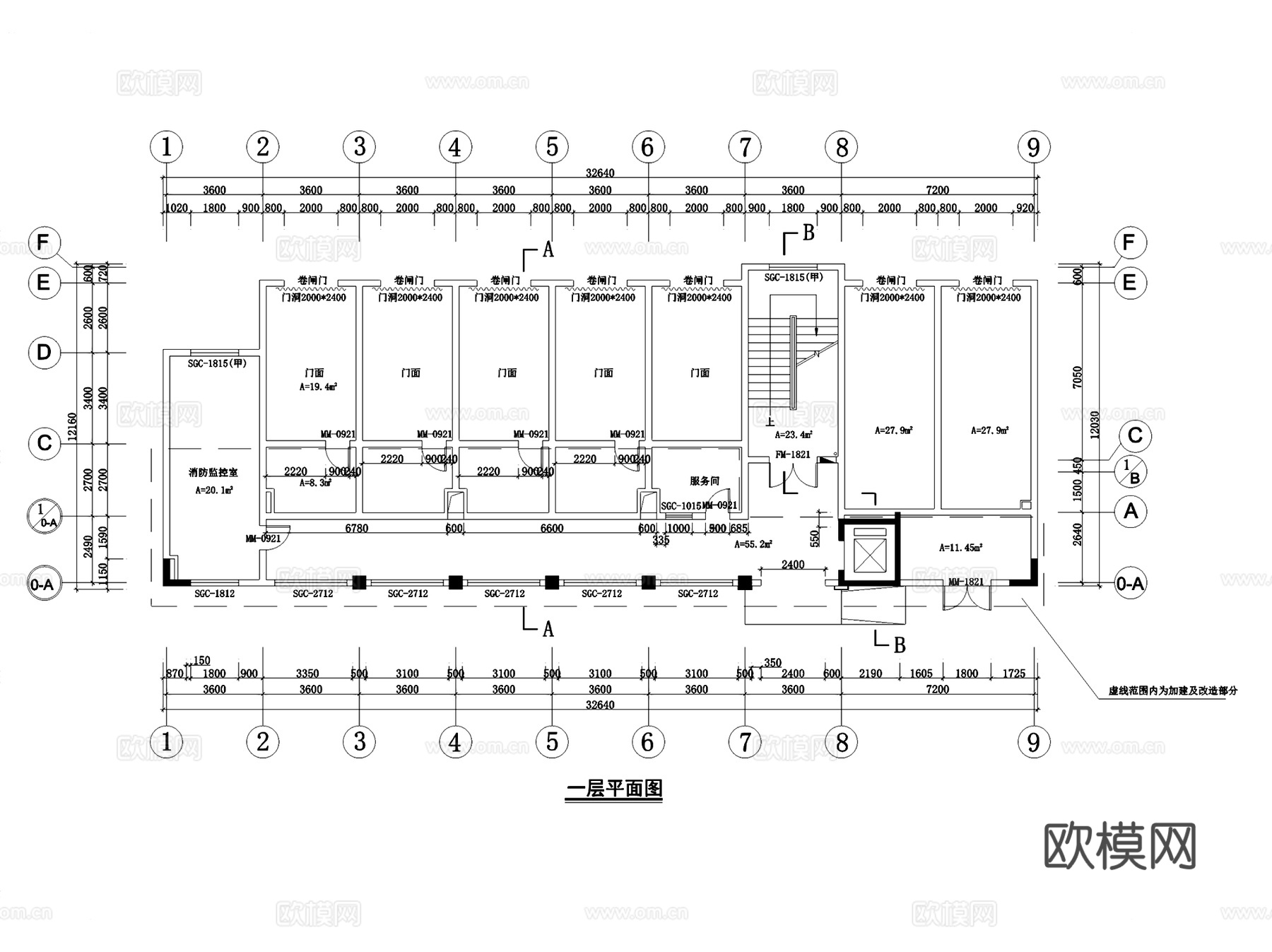 南坪宏声大酒店建筑CAD施工图集cad施工图