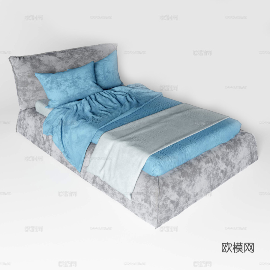 Baxter Paris Slim 单人床3d模型下载