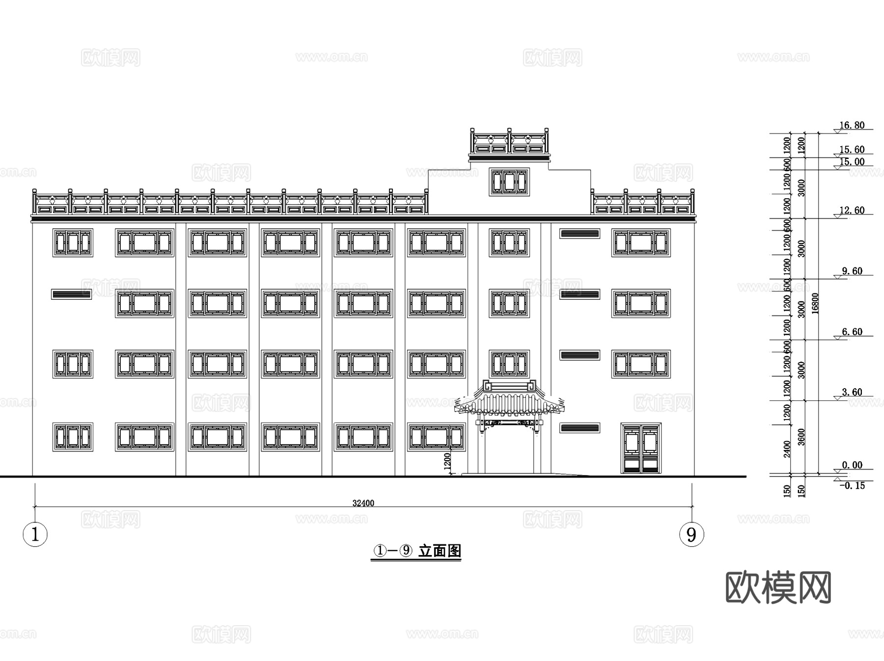 南坪宏声大酒店建筑CAD施工图集cad施工图