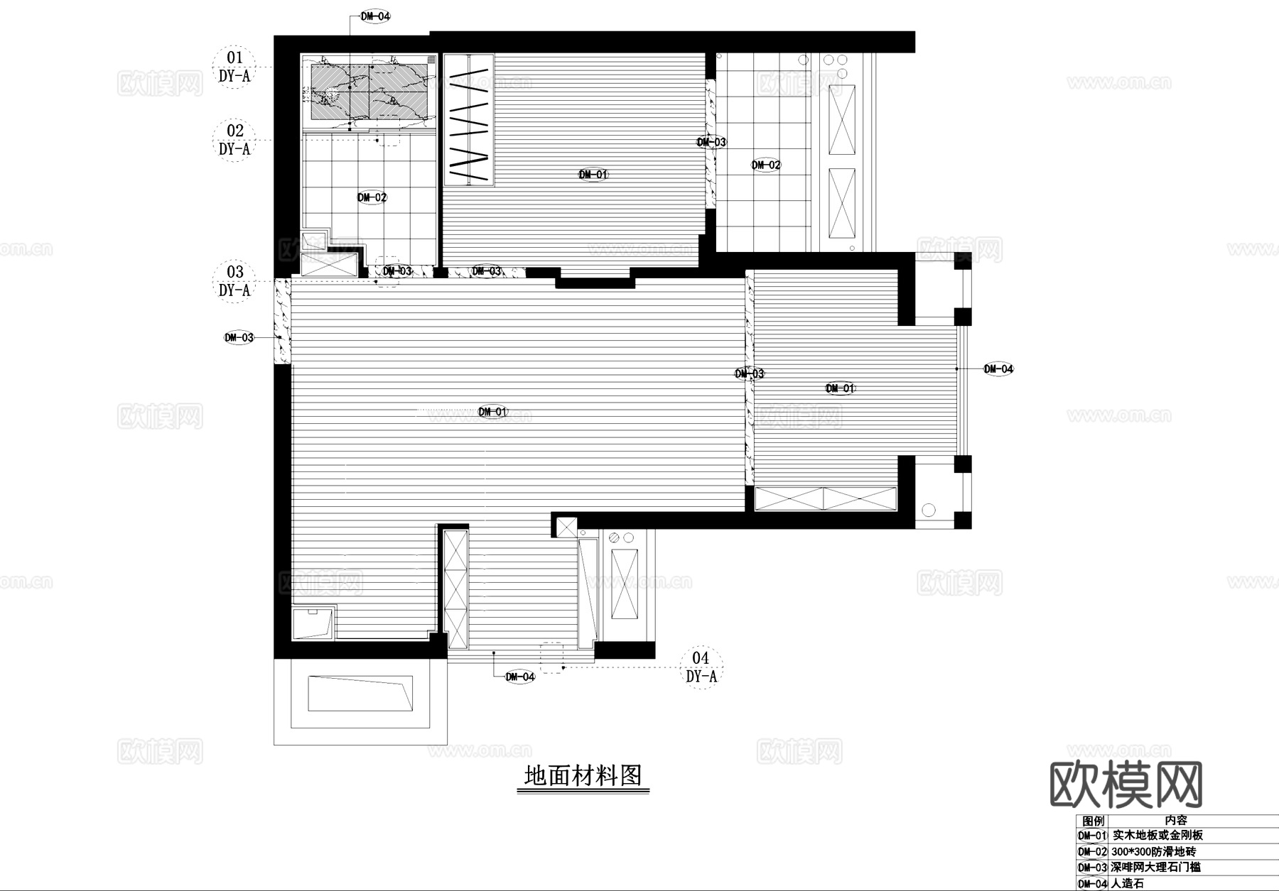 凯龙地产2#8单元样板房室内装饰CAD施工图整套cad施工图