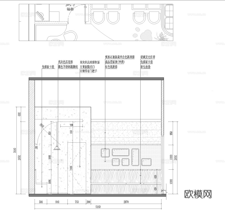 宠物店 最新全套面施工图合集cad施工图