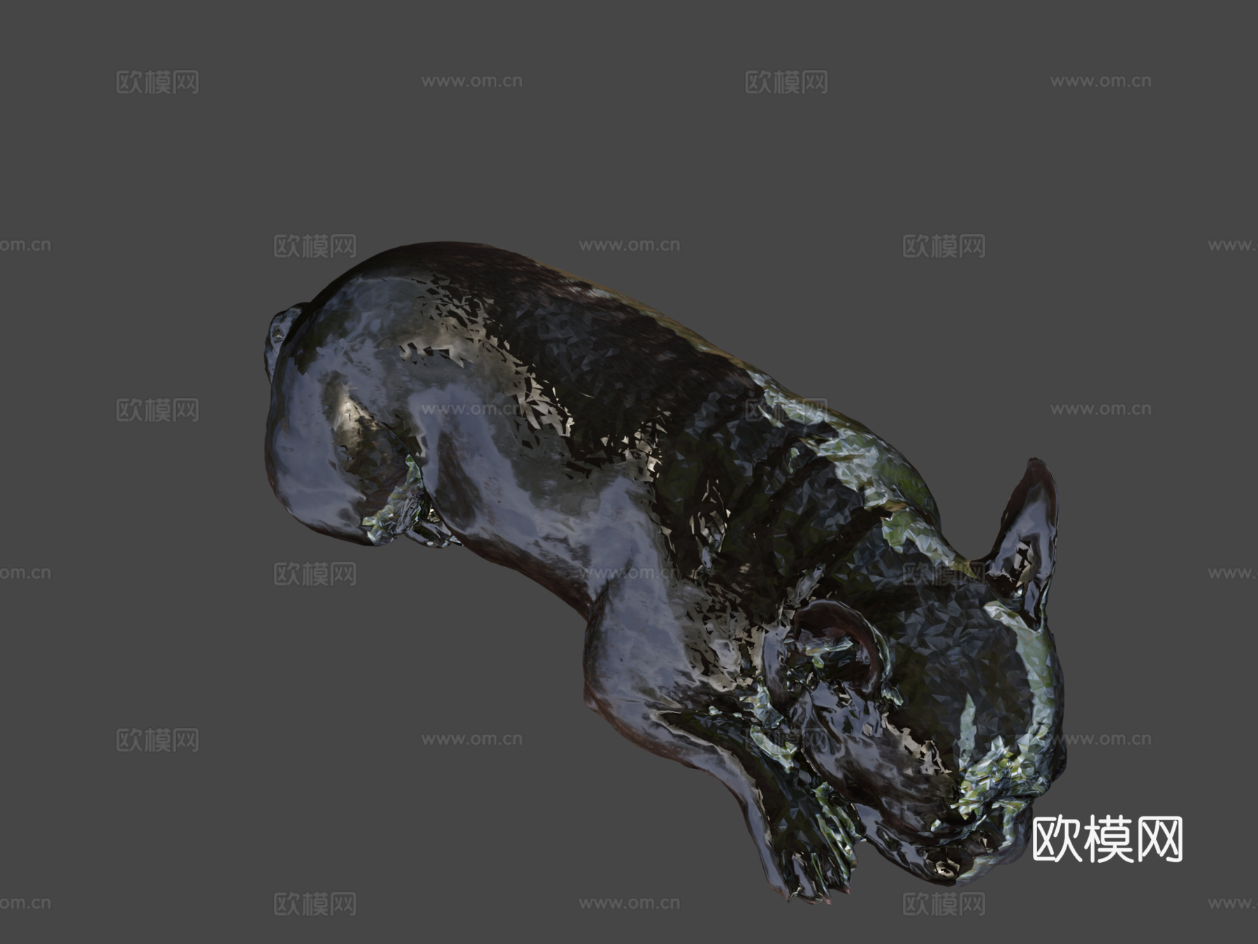 狗 B  13之13  斗牛犬3d模型下载（渲染图8）