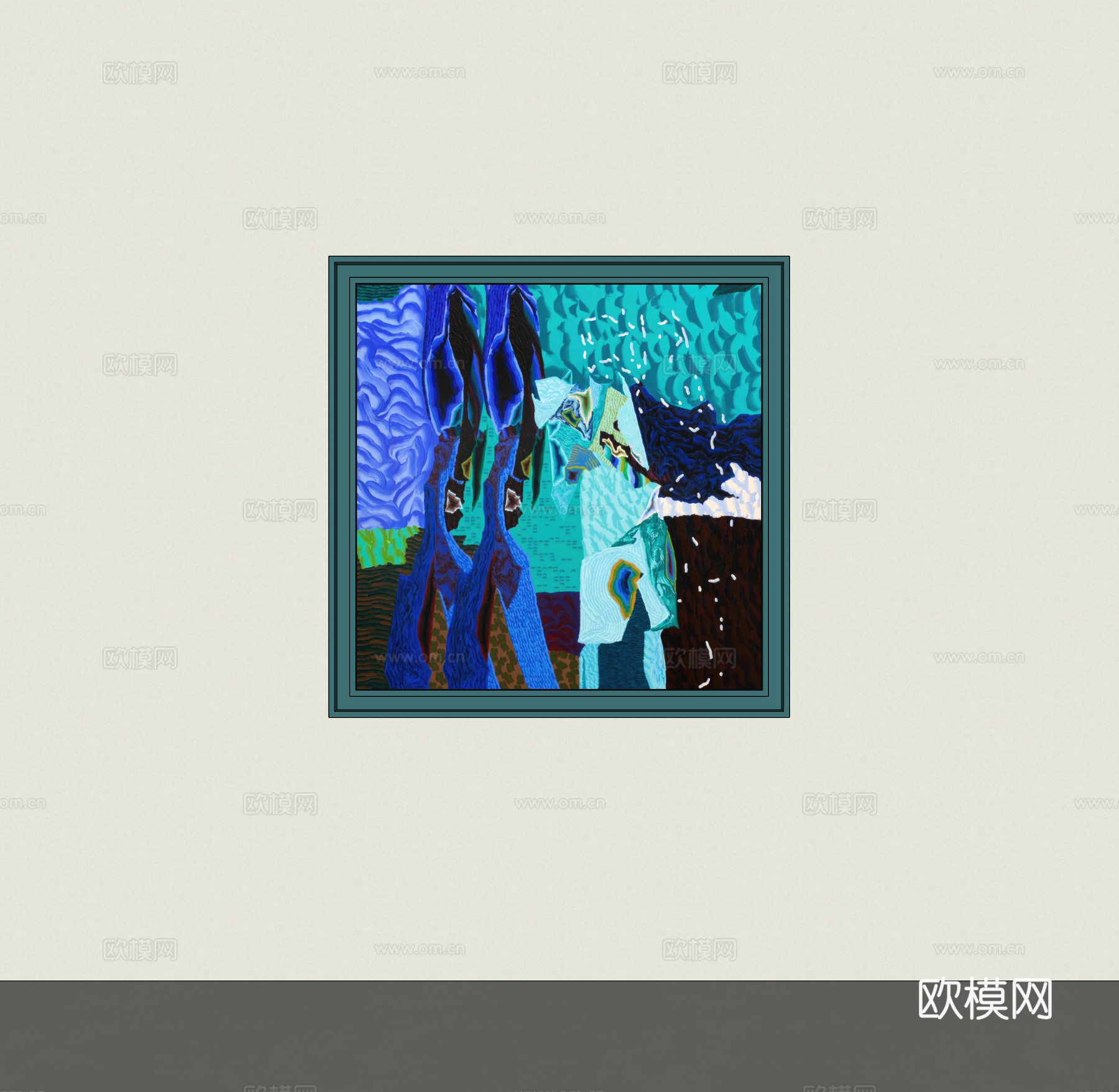 装饰画挂画su模型