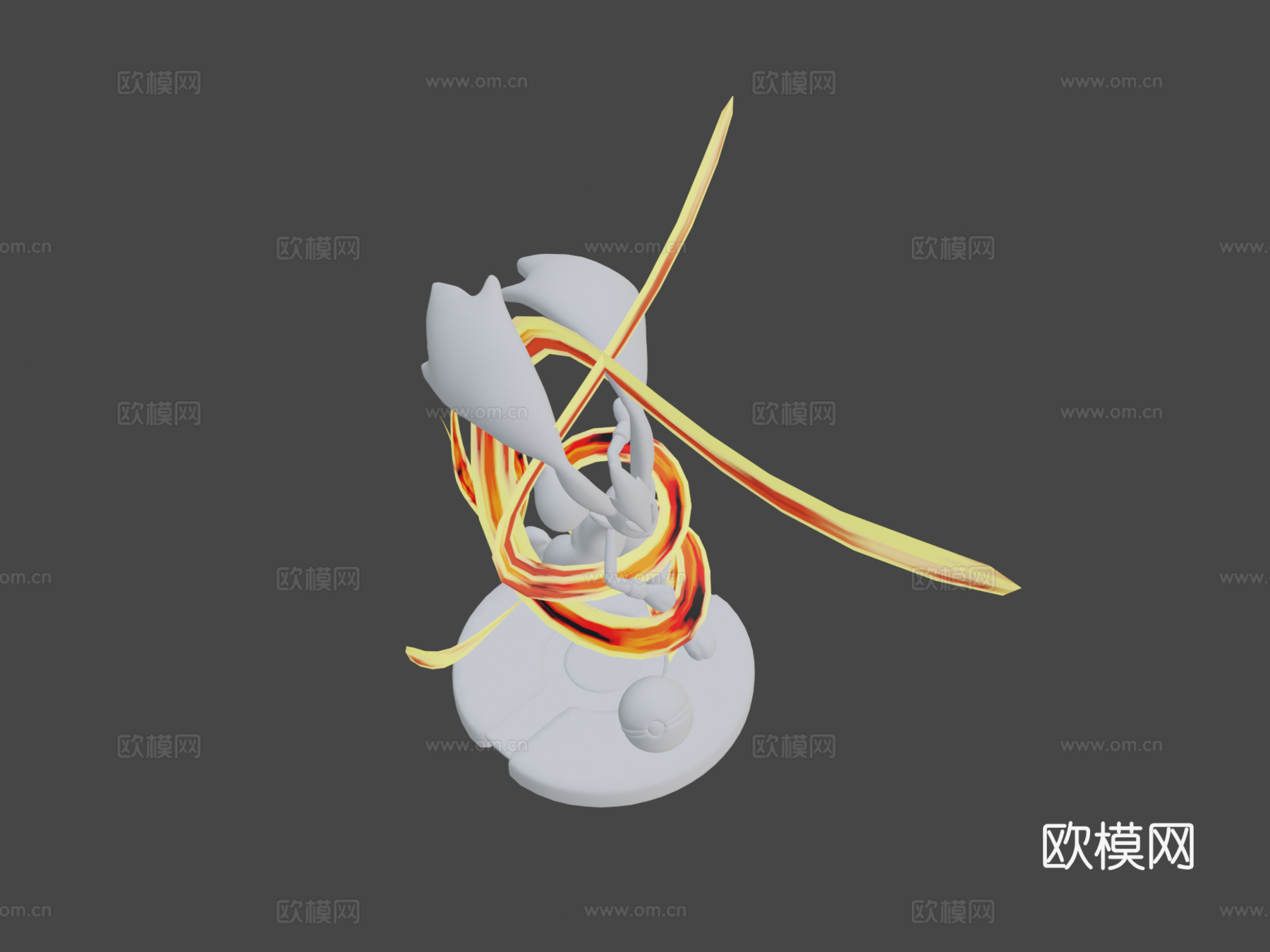 闪焰王牌 x 长耳兔融合3d模型下载（渲染图8）