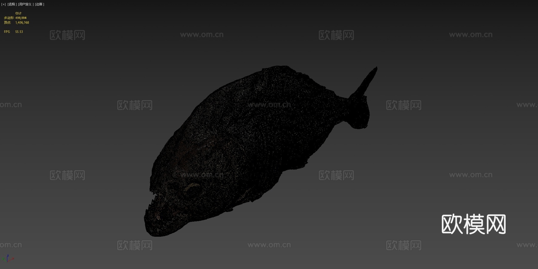 食人鱼3d模型下载（渲染图4）