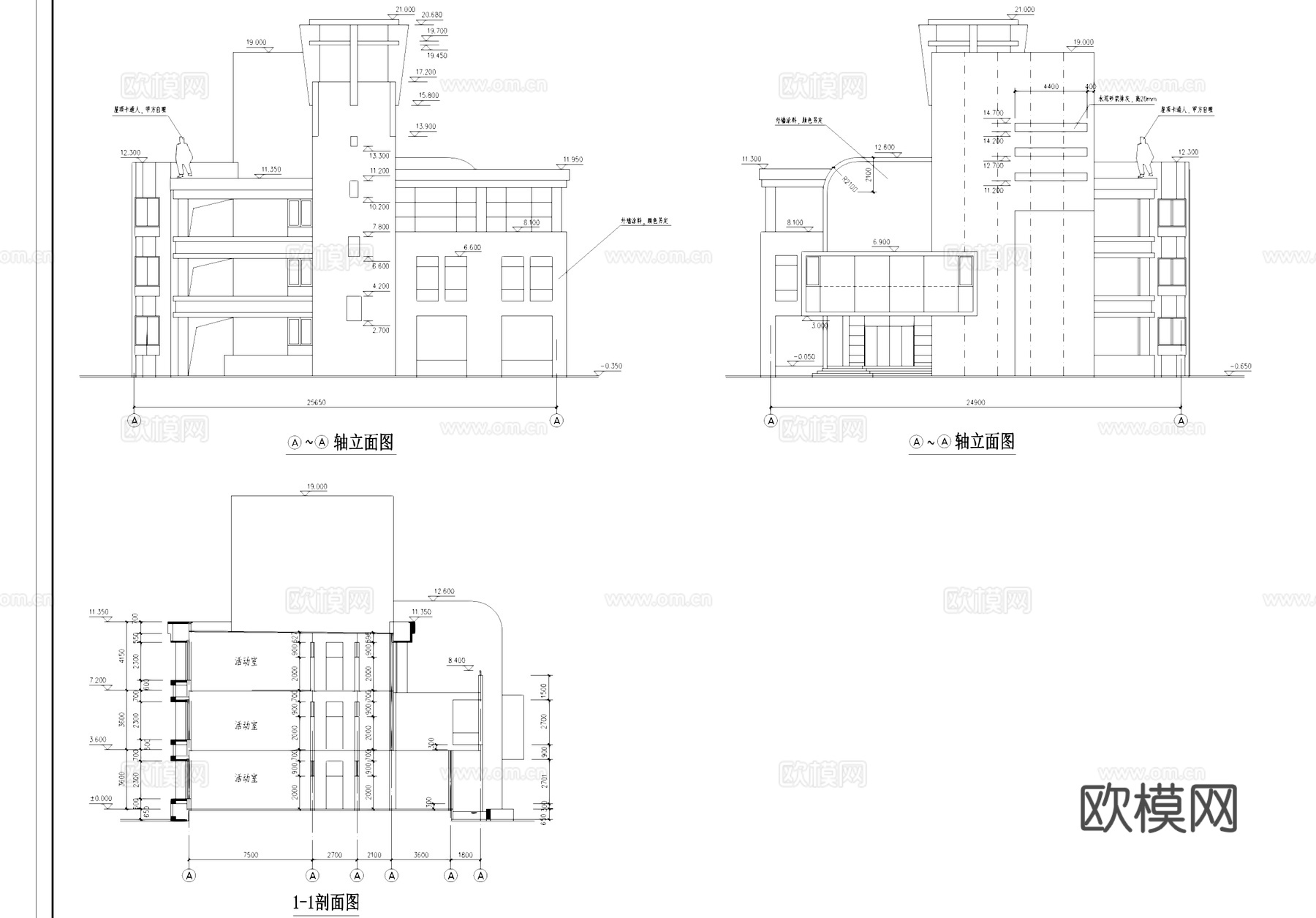 新桥山水居社区幼儿园建筑CAD施工图整套cad施工图