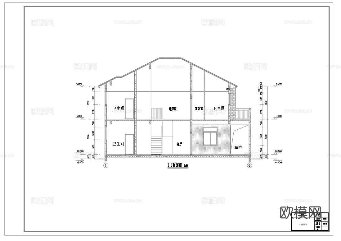 别墅建筑自建房 最新全套施工图设计cad施工图