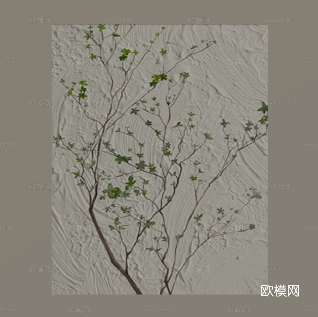 现代挂画 油画su模型