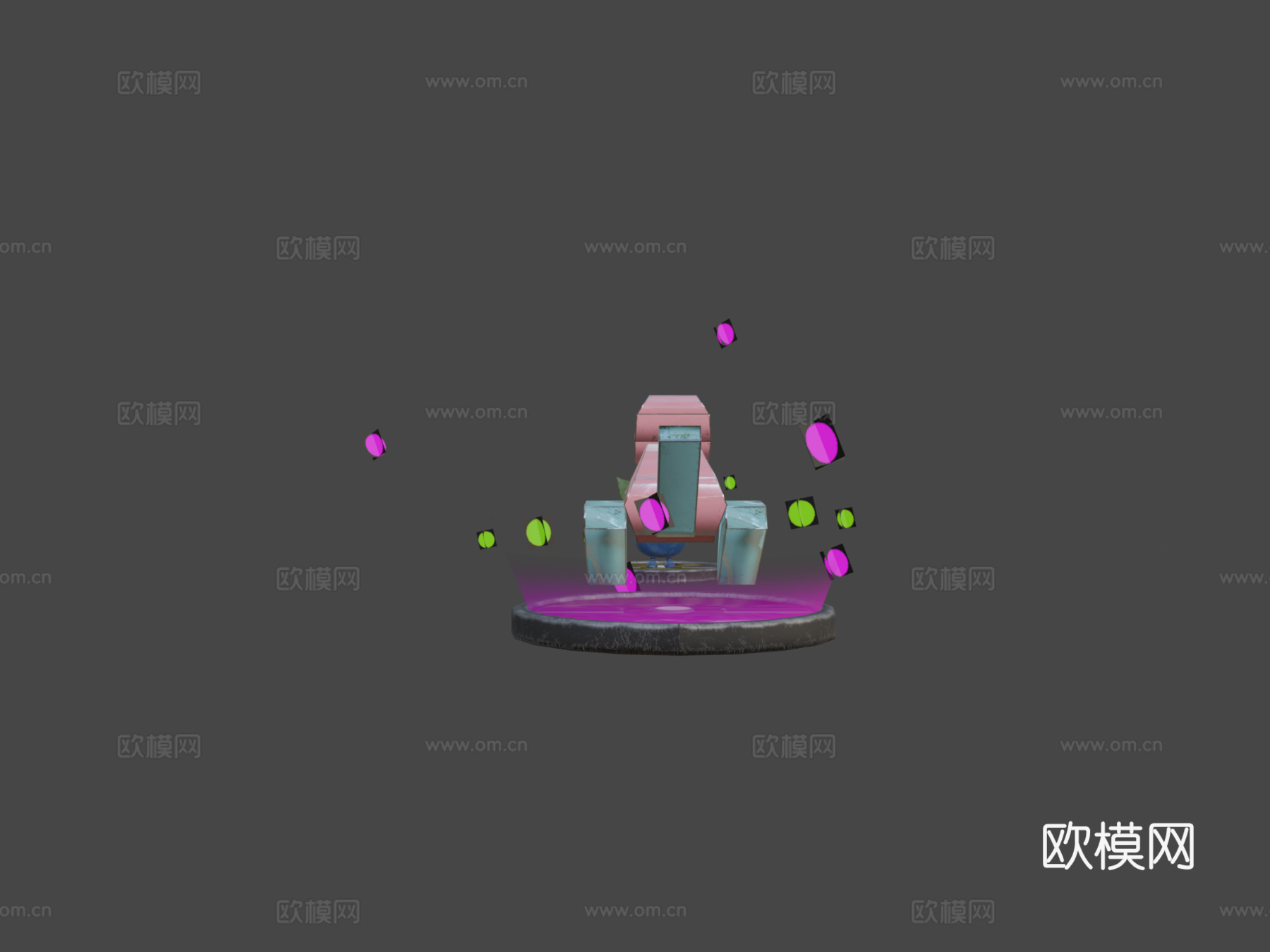 多边兽 走路草 战斗3d模型下载（渲染图6）