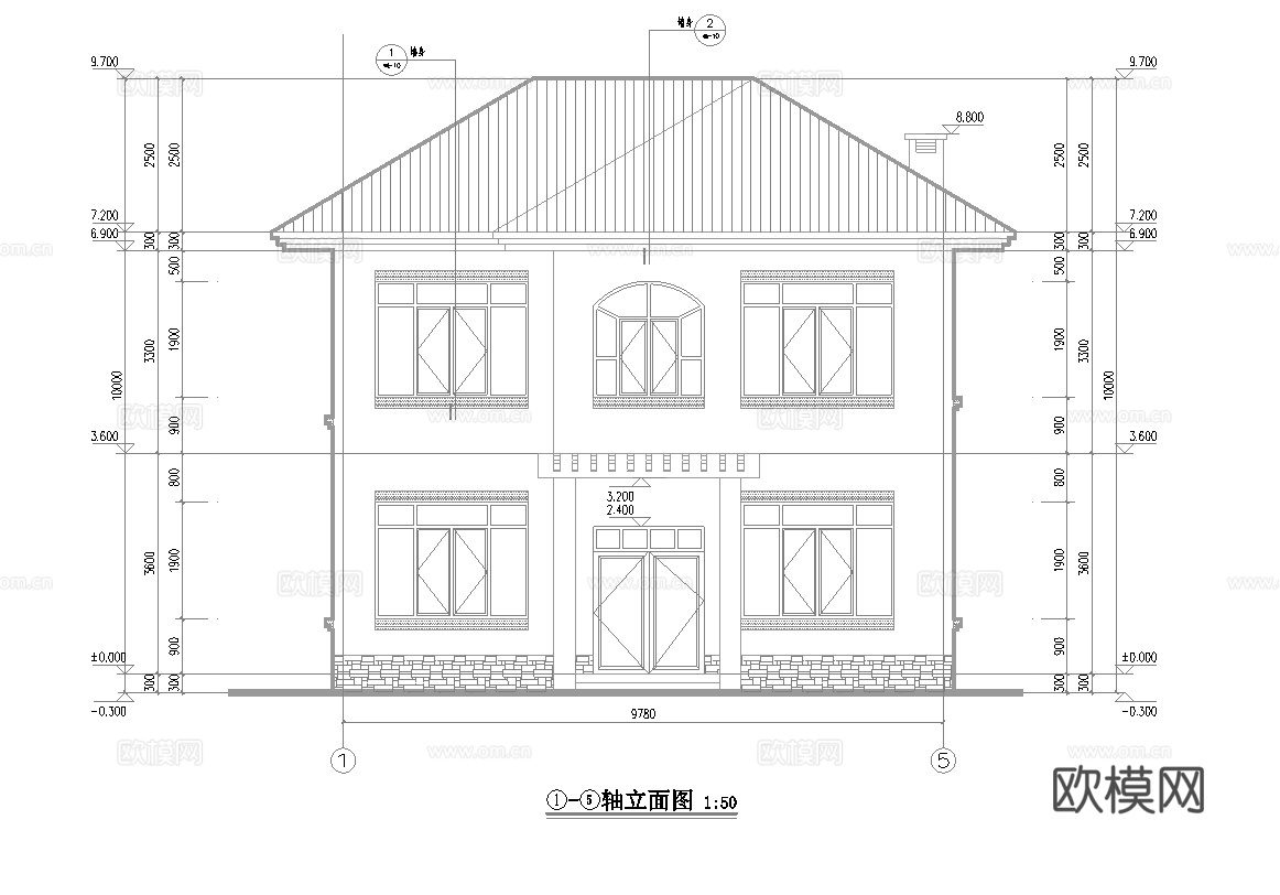 别墅自建房 最新全套施工图设计cad施工图