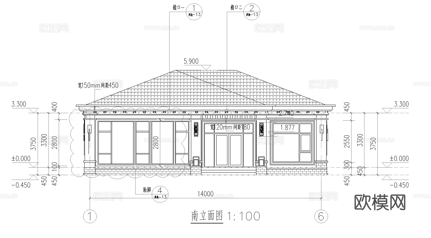 别墅自建房 最新全套施工图设计cad施工图