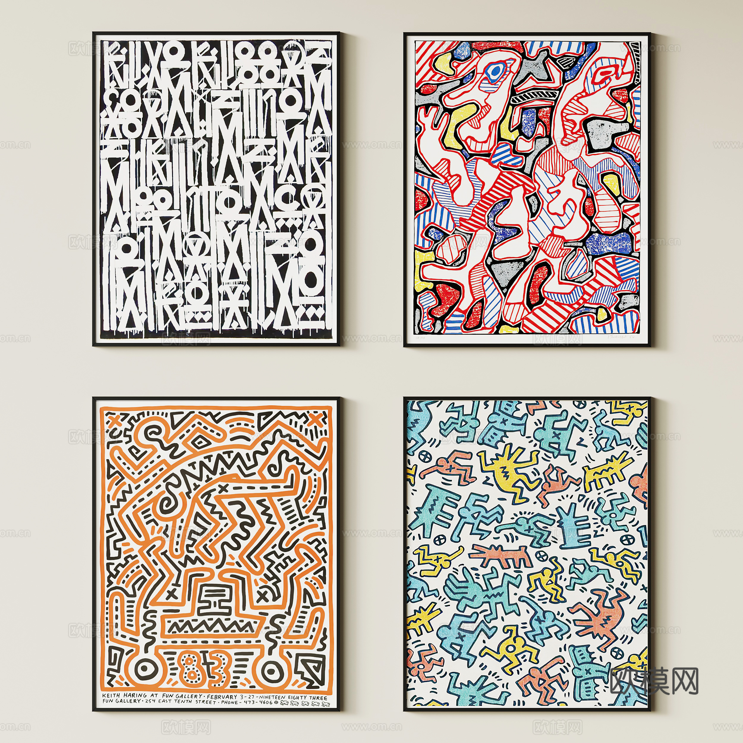 现代挂画 儿童挂画su模型