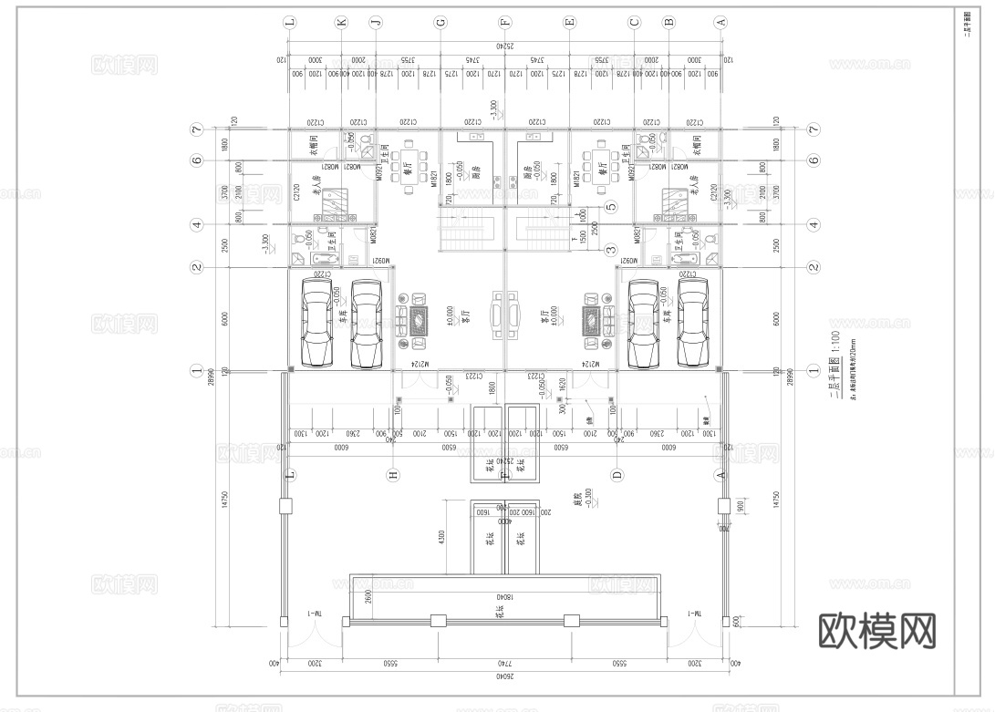 别墅自建房 最新全套施工图设计cad施工图