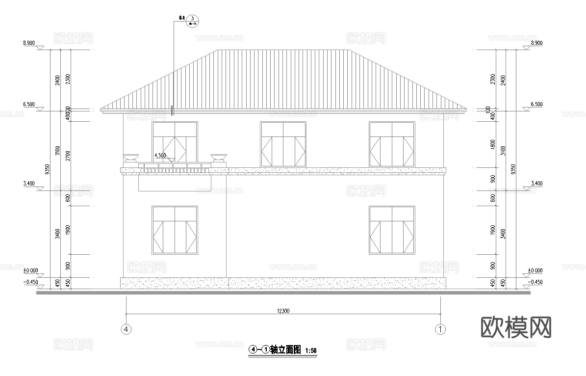 别墅自建房 最新全套施工图设计cad施工图