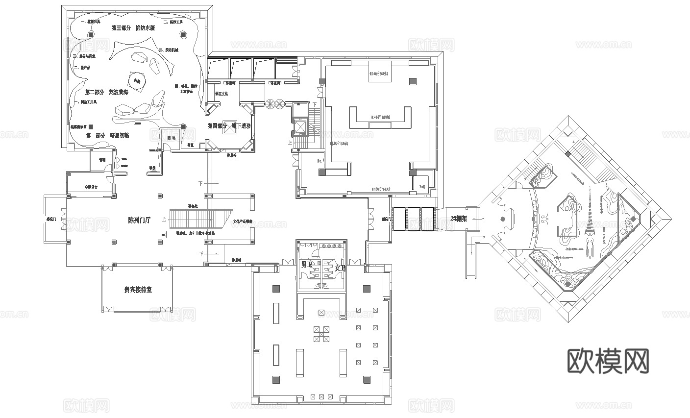 博物馆 纪念馆 展厅 最新全套施工图设计cad施工图