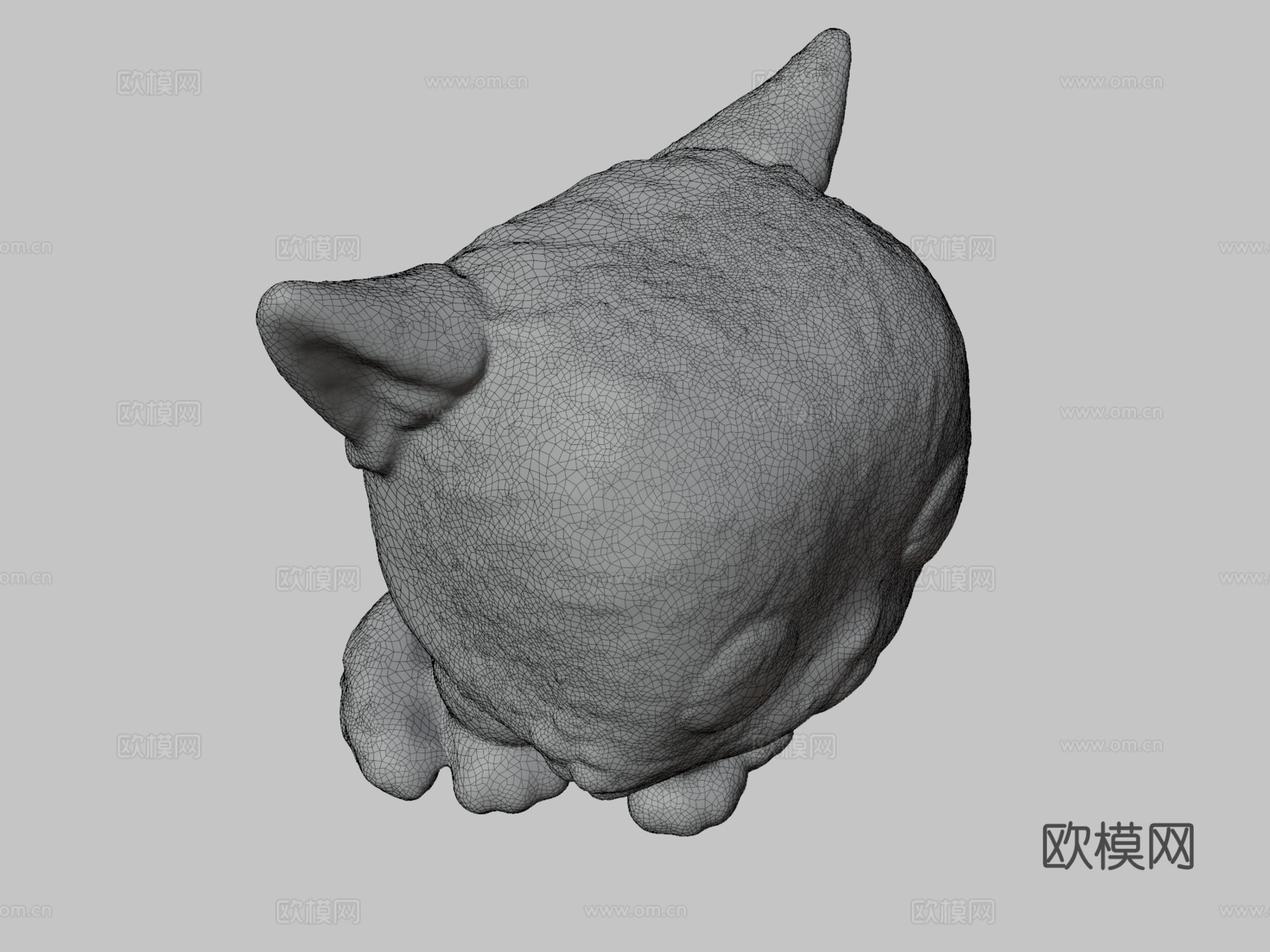 暴躁猫方头仔3d模型下载（渲染图3）