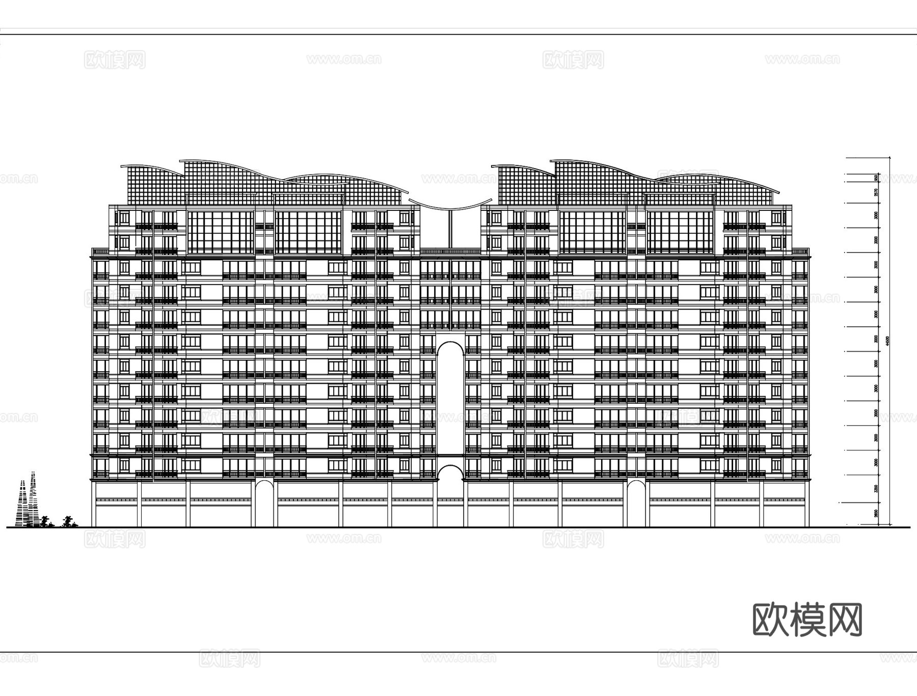 高层、多层、别墅住宅建筑平立剖CAD施工图集cad施工图