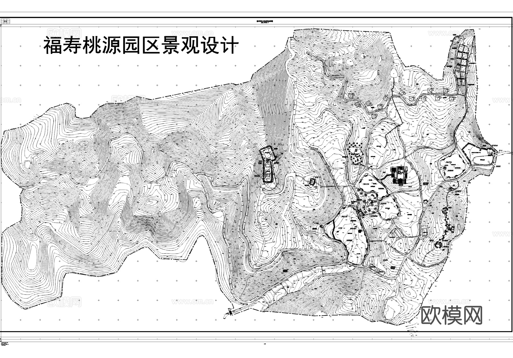 福寿桃源乡村旅游景区景观规划平面CAD施工图cad施工图cad施工图