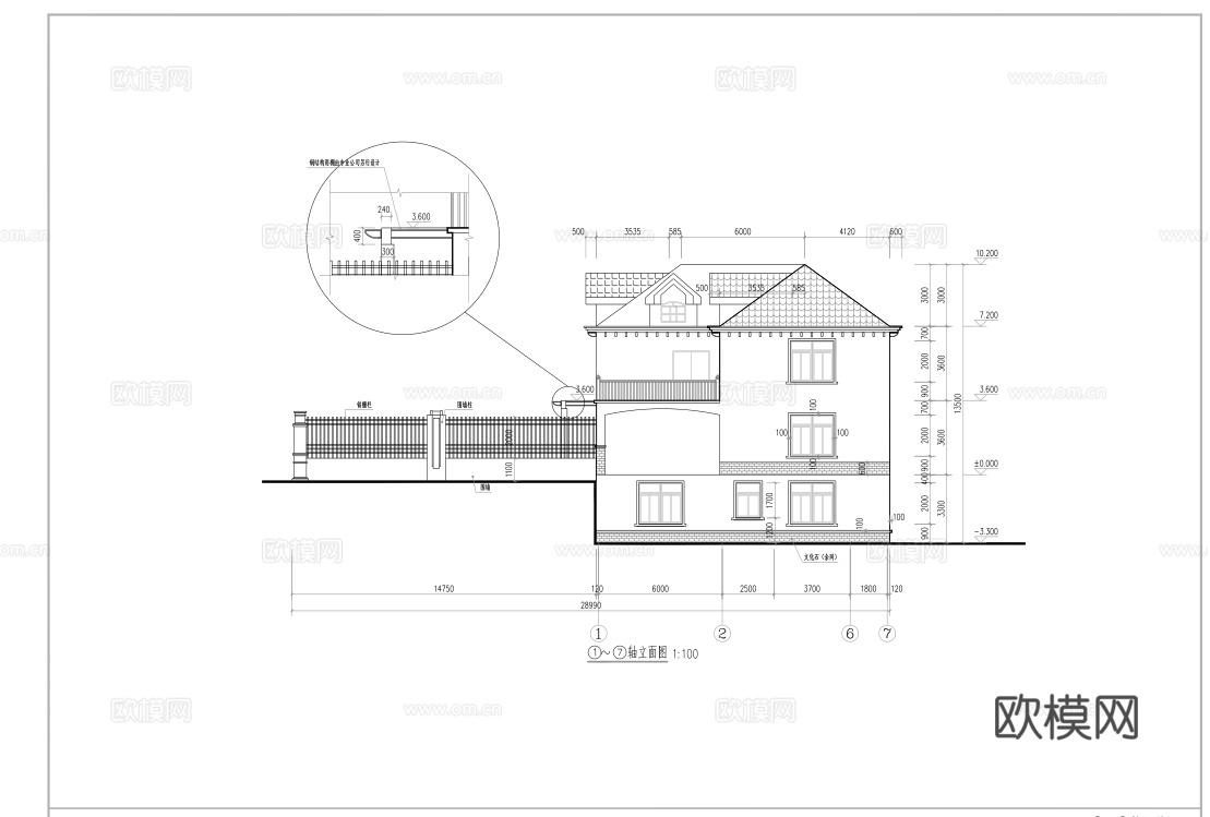 别墅自建房 最新全套施工图设计cad施工图