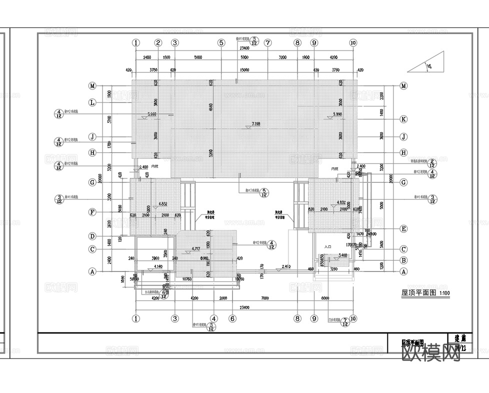 四合院自建房 最新全套施工图设计cad施工图