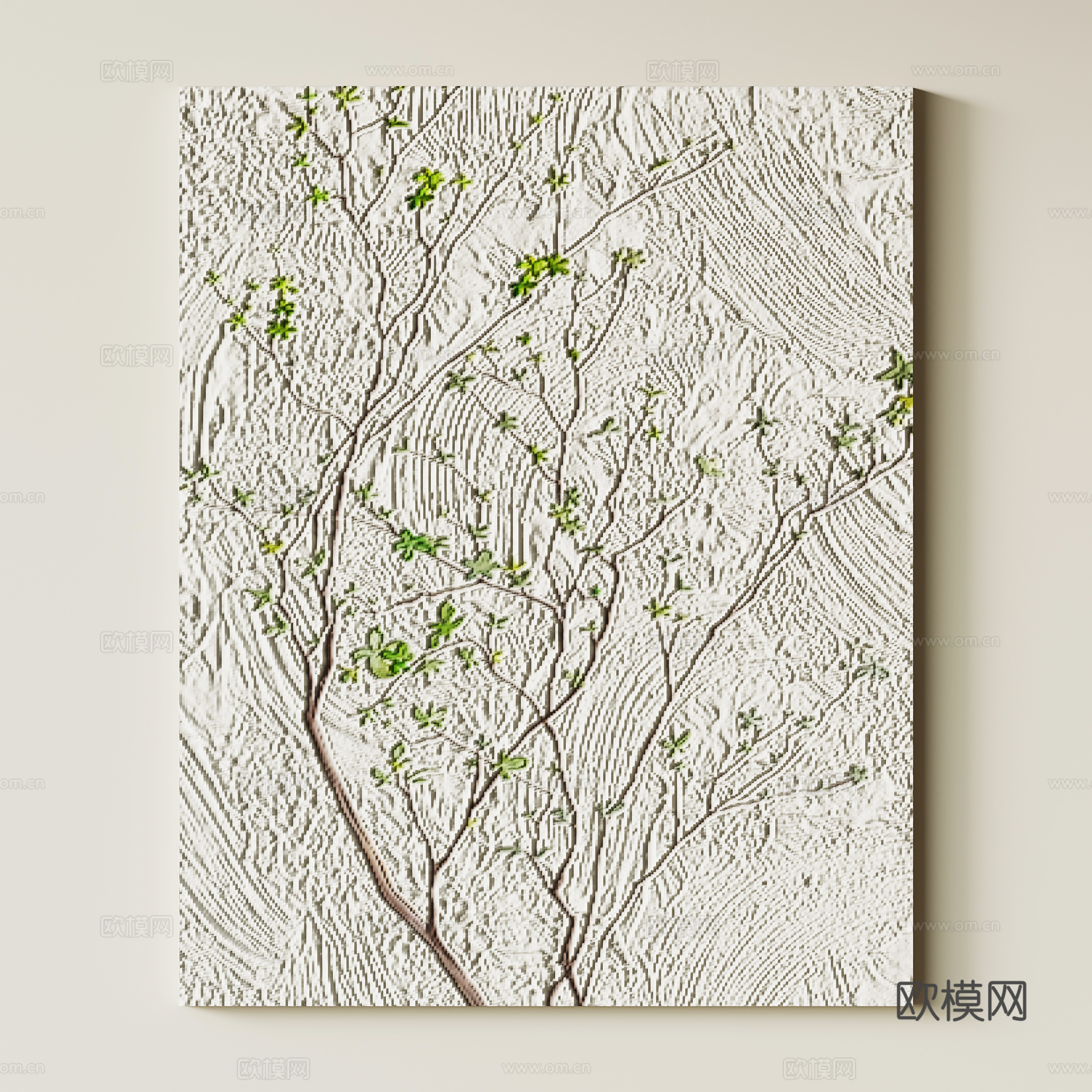 现代挂画 油画su模型