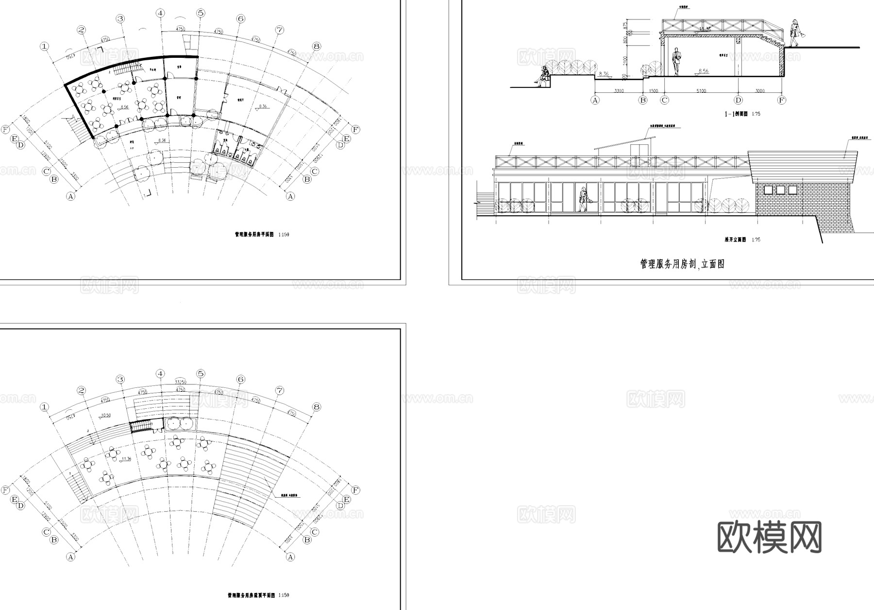 滨水港湾广场公园景观CAD施工图cad施工图