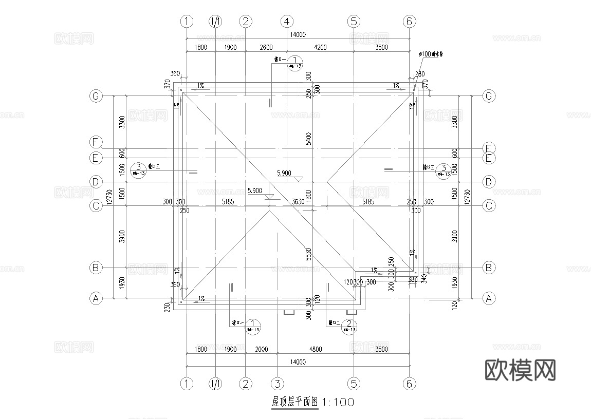 别墅自建房 最新全套施工图设计cad施工图