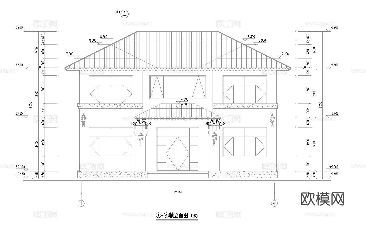 别墅自建房 最新全套施工图设计cad施工图