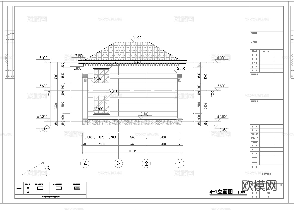 别墅建筑自建房 最新全套施工图设计cad施工图