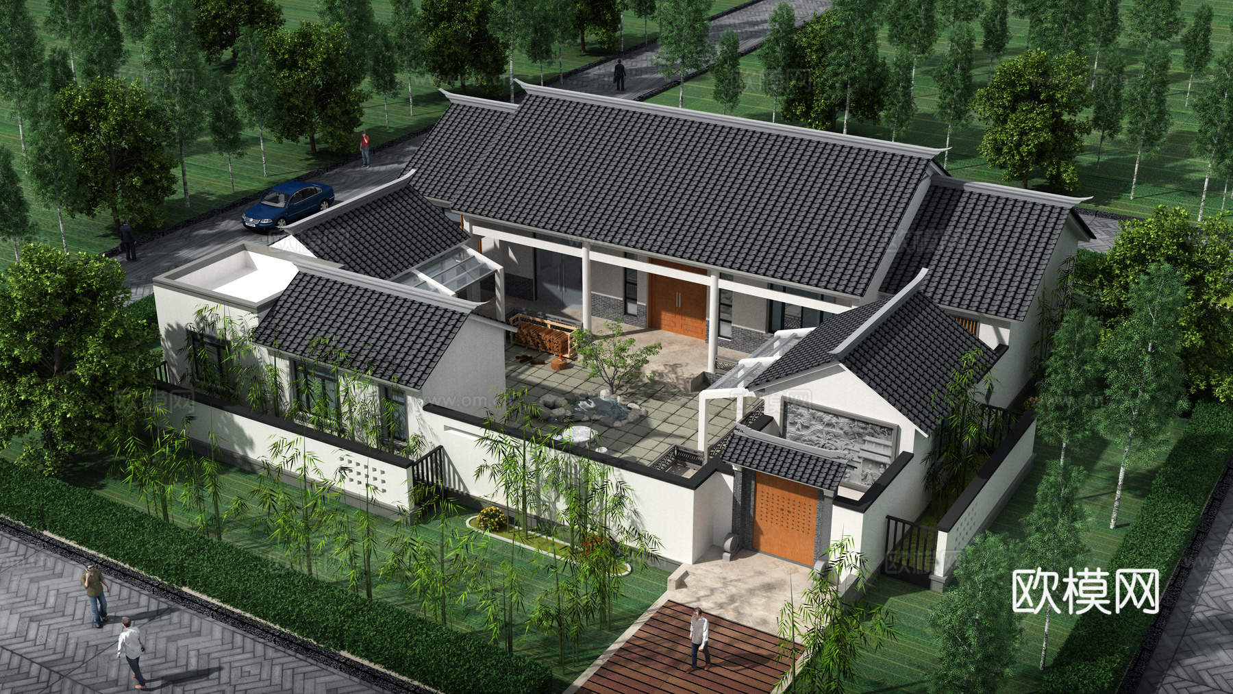 四合院自建房 最新全套施工图设计cad施工图