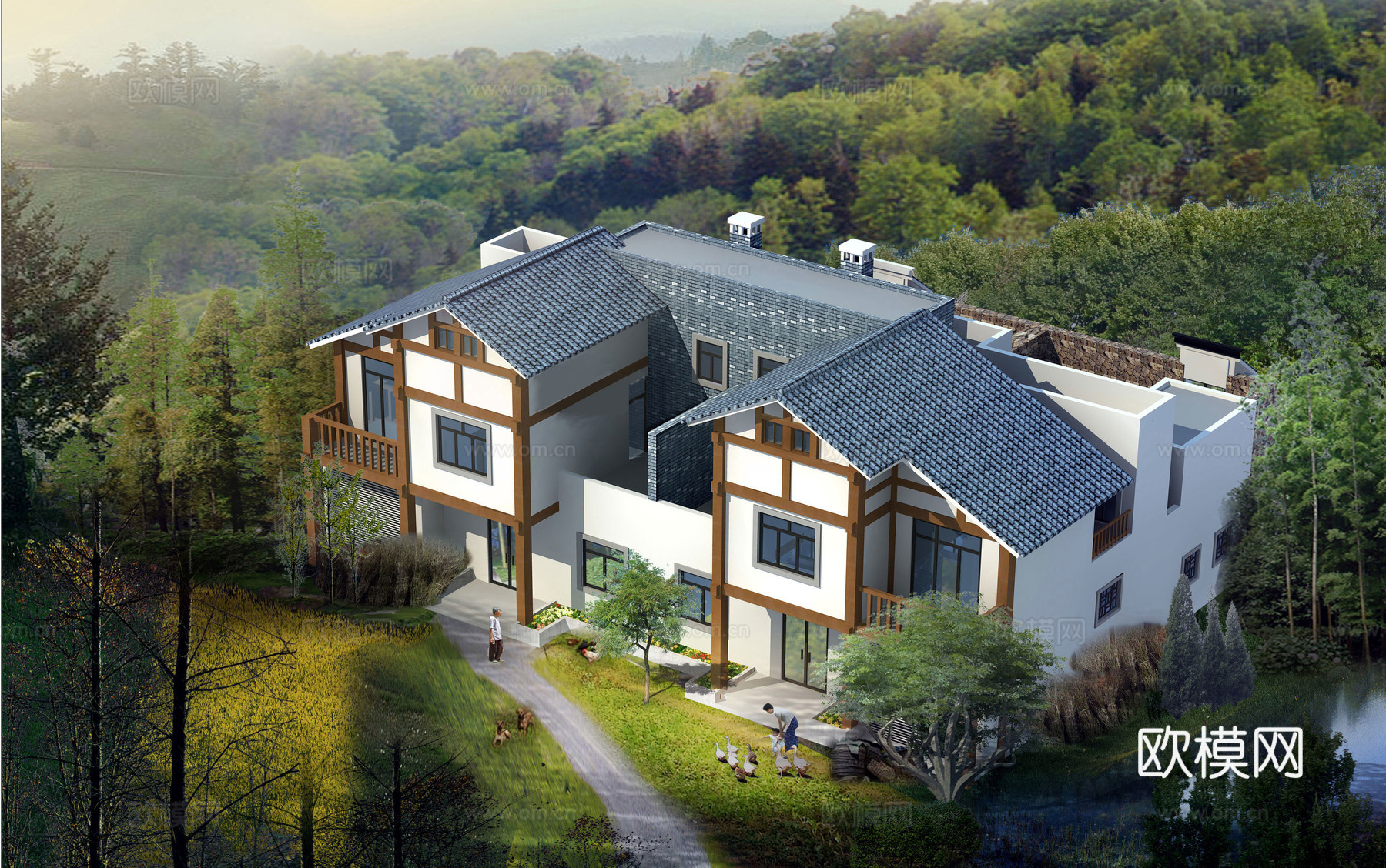 别墅建筑自建房 最新全套施工图设计cad施工图