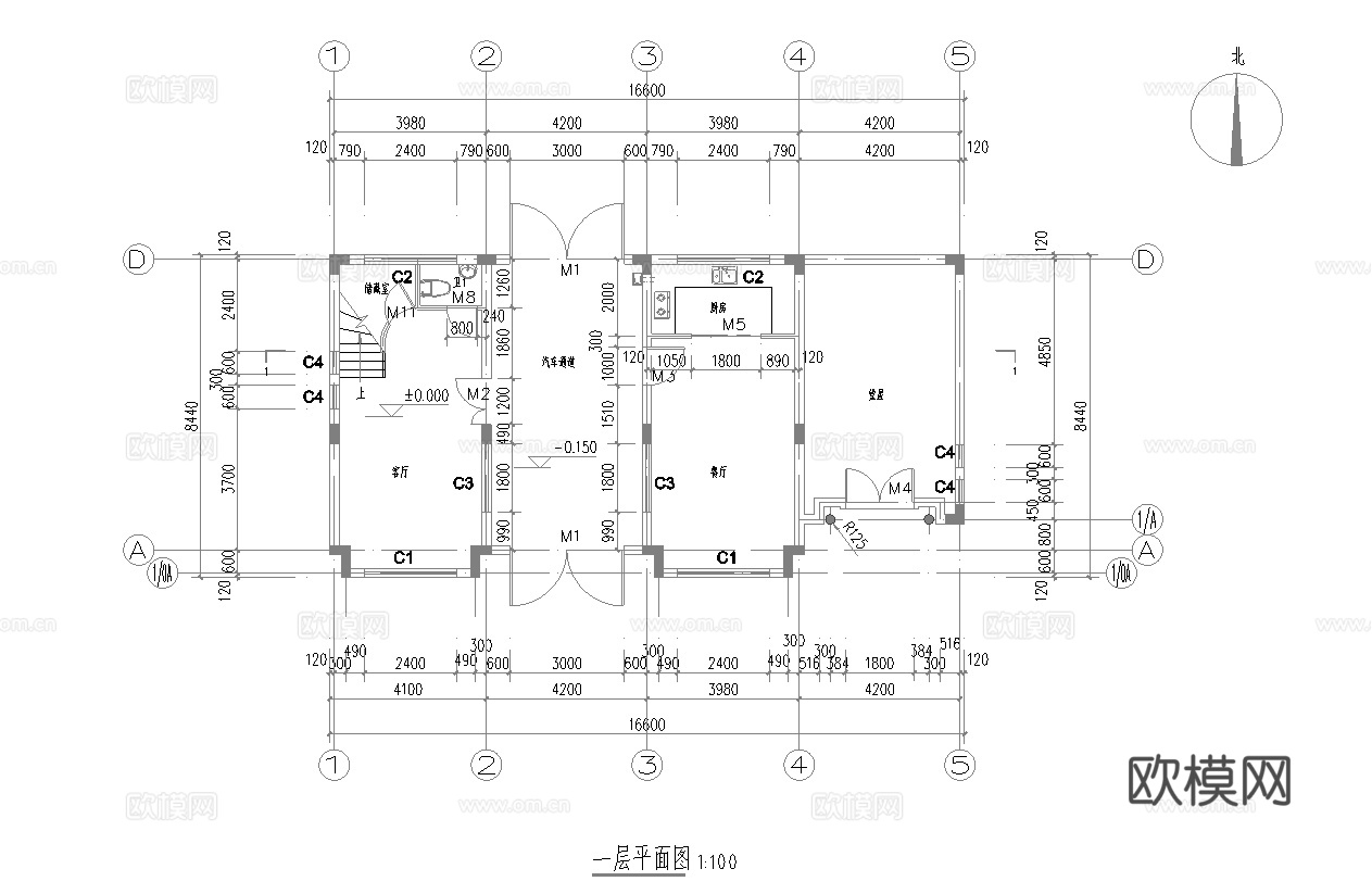 别墅建筑自建房 最新全套施工图设计cad施工图