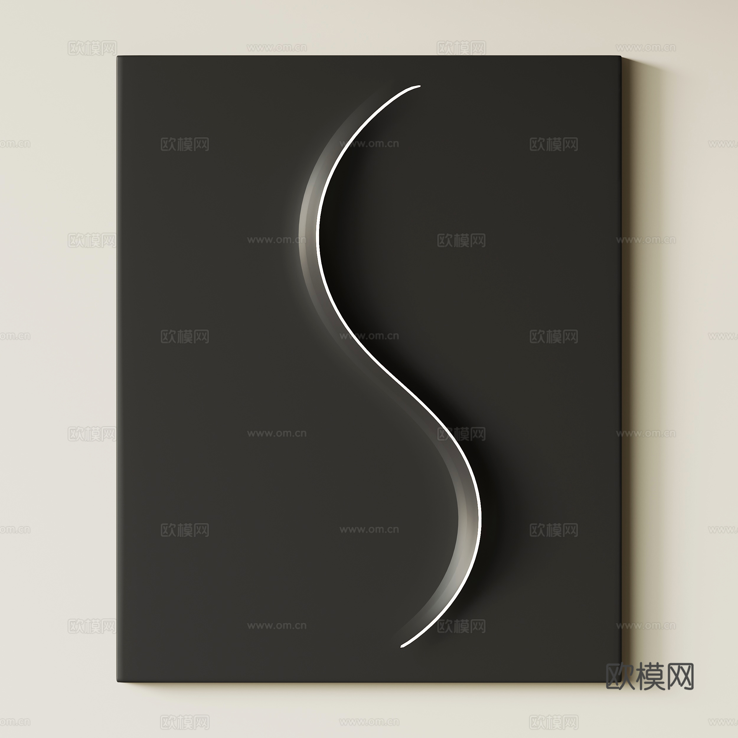 现代意式墙饰su模型