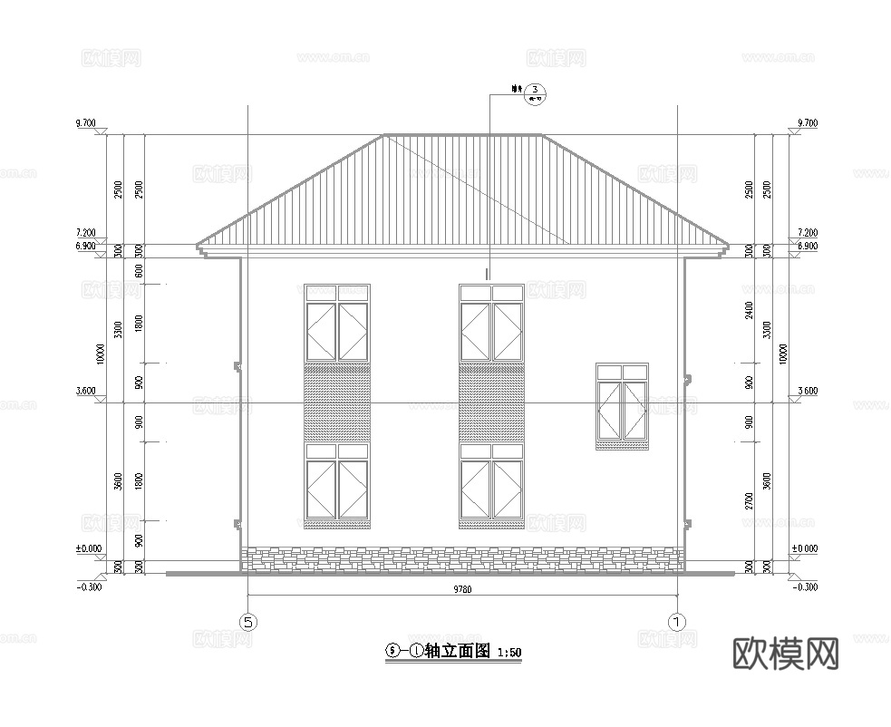 别墅自建房 最新全套施工图设计cad施工图
